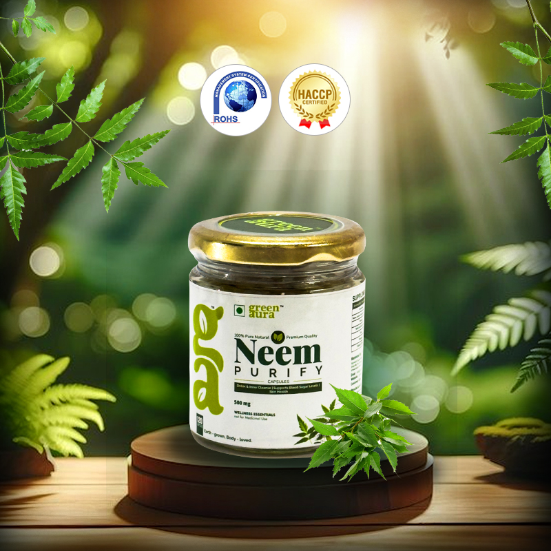 Neem capsules for skin and detox - Green Aura